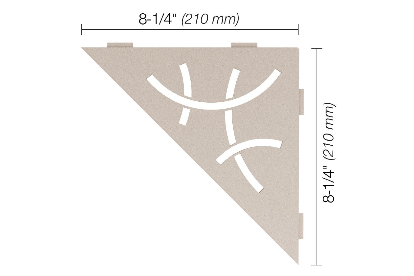 Schluter® CURVE Cream SHELF-E triangular shelf
