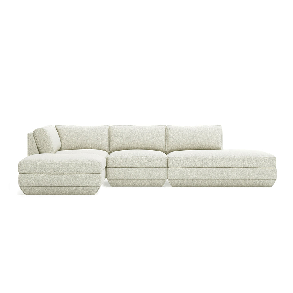 Gus* Modern PODIUM 4PC Lounge Sectional B | Left - Copenhagen Fossil