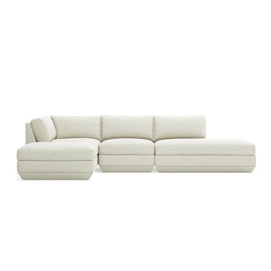Gus* Modern PODIUM 4PC Lounge Sectional B | Left - Copenhagen Fossil