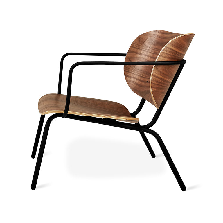 Gus* Modern BANTAM Natural Walnut lounge chair