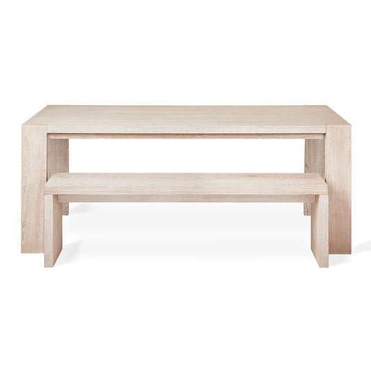 Gus* Modern PLANK White Wash Ash bench
