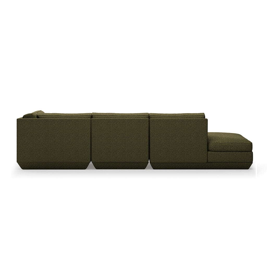 Gus* Modern PODIUM 4PC Lounge Sectional B | Right - Copenhagen Terra
