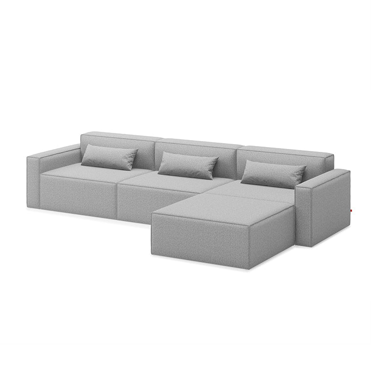 Gus* Modern MIX MODULAR Parliament Stone 4pc sectional