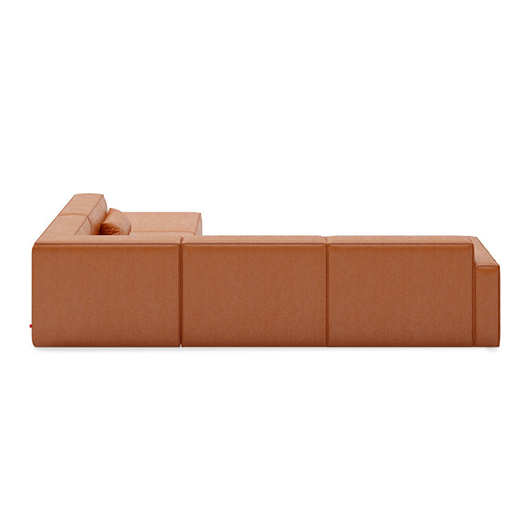 Gus* Modern MIX MODULAR 5PC Sectional | Right - Vegan Appleskin Leather Cognac