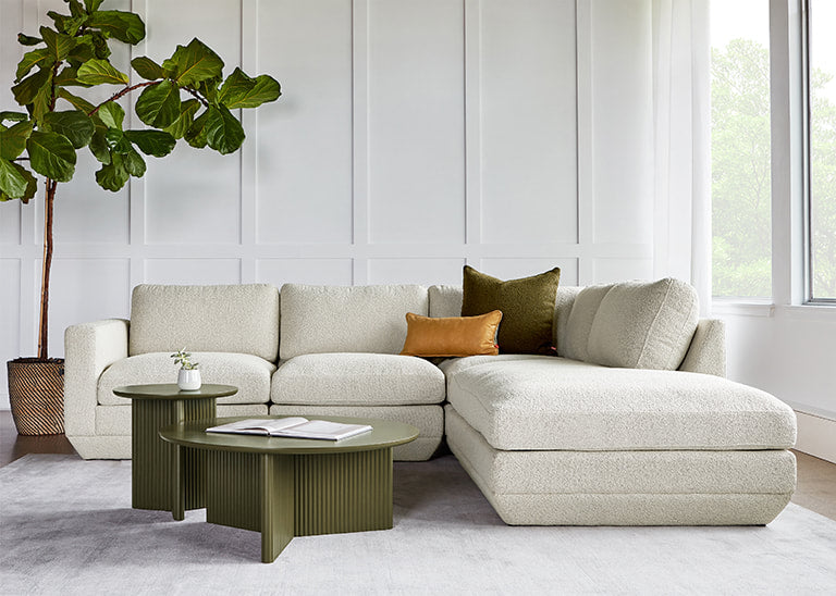 Gus* Modern PODIUM 4PC Lounge Sectional A | Right - Copenhagen Fossil