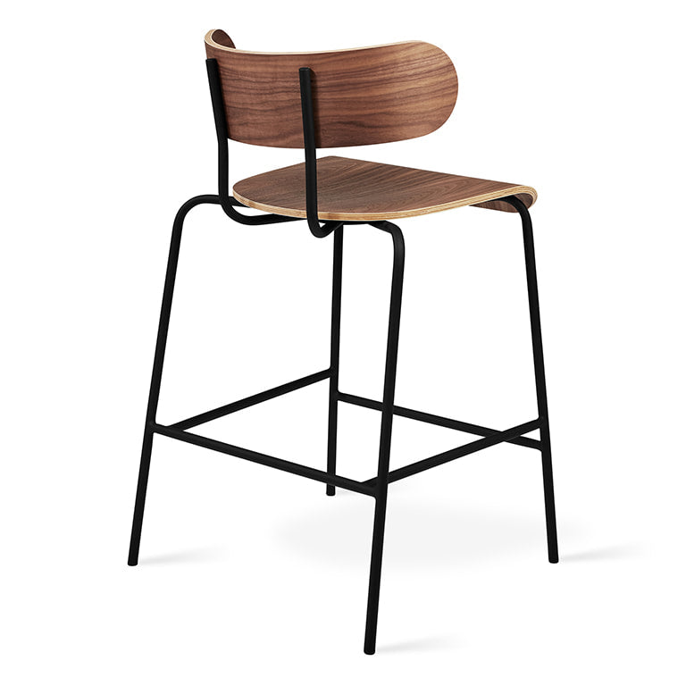 Gus* Modern BANTAM Natural Walnut counter stool