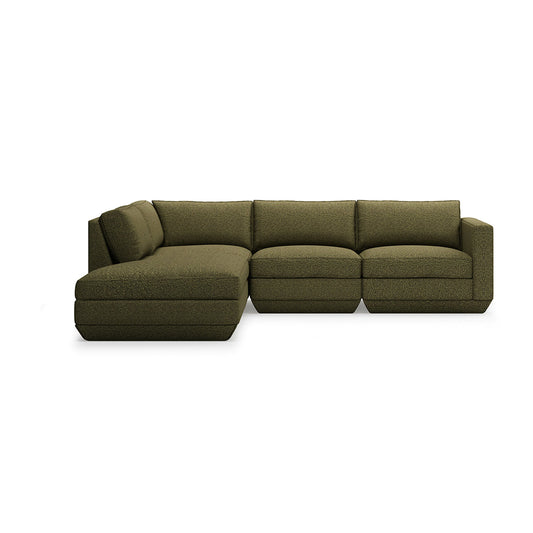 Gus* Modern PODIUM 4PC Lounge Sectional A | Left - Copenhagen Terra