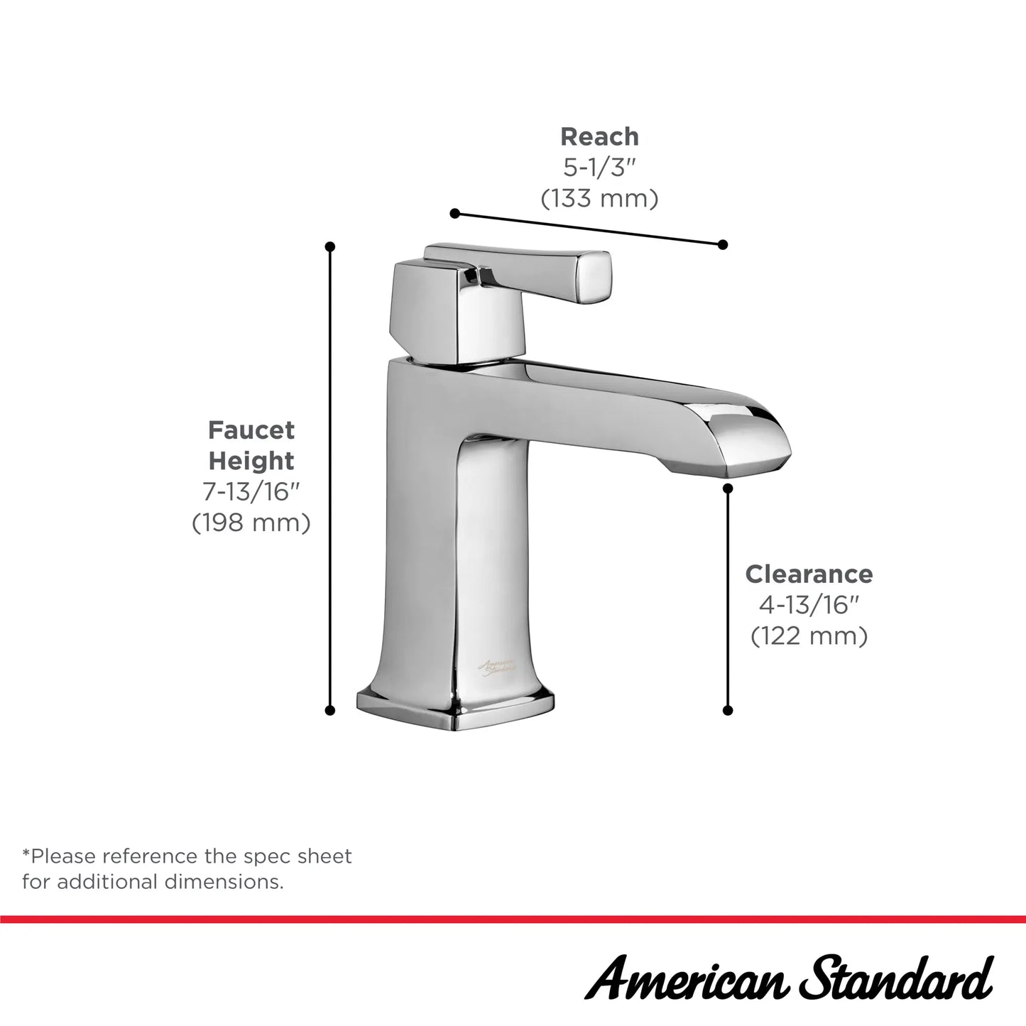 American Standard TOWNSEND® Chrome single handle vanity faucet