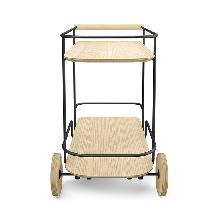 Gus* Modern ARCADE Blonde Ash bar cart