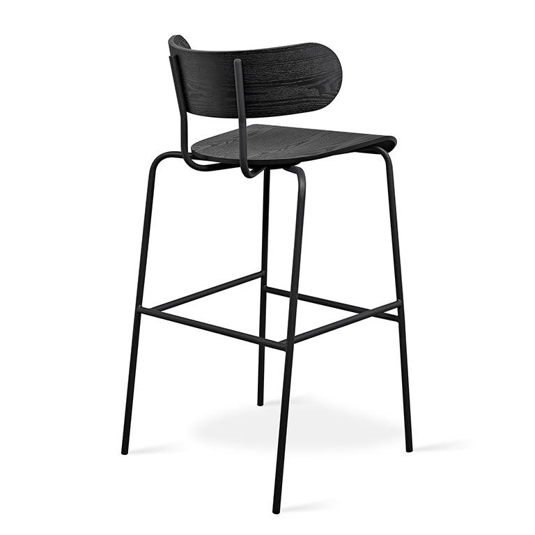 Gus* Modern BANTAM Black Ash bar stool
