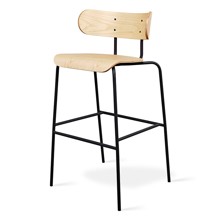 Gus* Modern BANTAM Blonde Ash bar stool