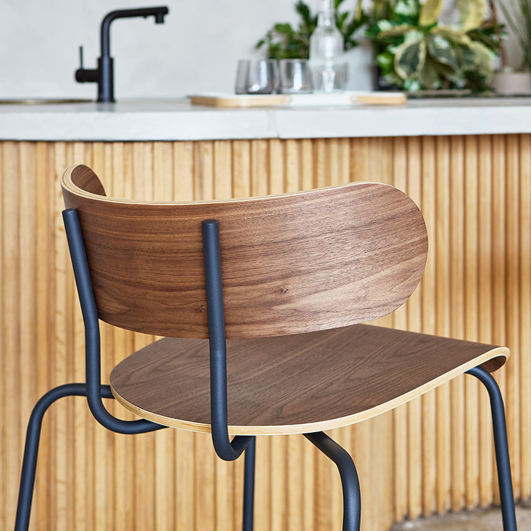 Gus* Modern BANTAM Walnut bar stool