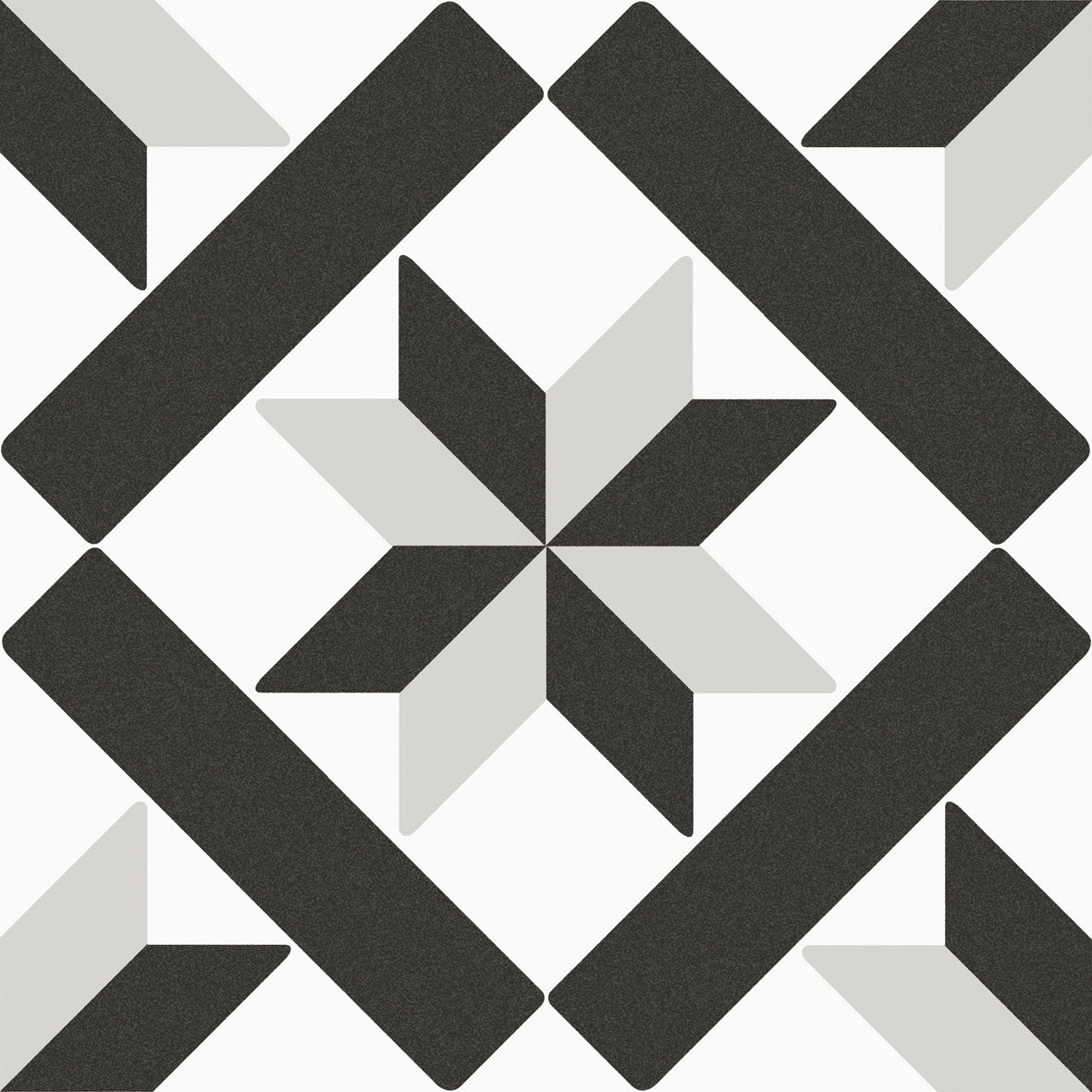 APINI Beta Black 8 x 8 matte wall / floor tile