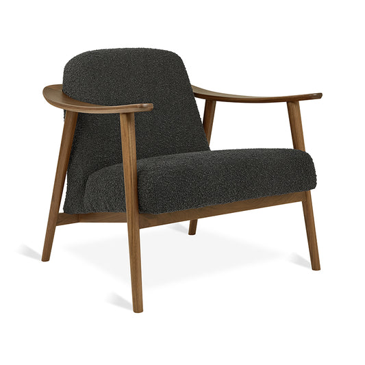 Gus* Modern BALTIC Node Nocturne chair with Walnut frame