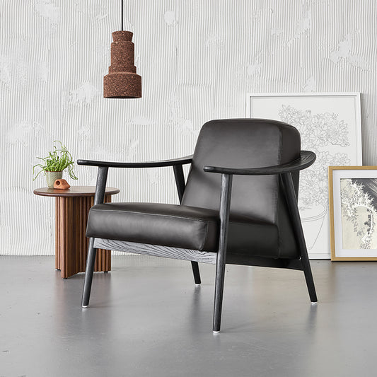 Gus* Modern BALTIC Tucson Char leather chair with Black Ash frame
