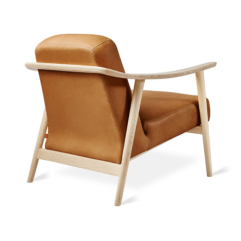 Gus* Modern BALTIC Tucson Sienna leather chair with Natural Ash frame