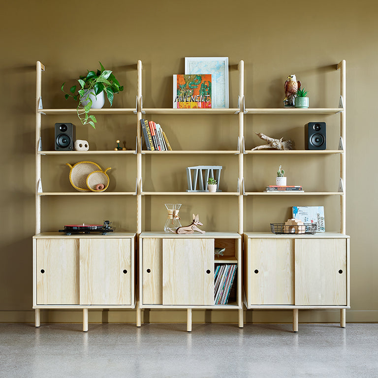 Gus* Modern BRANCH-3 Black Ash with Black storage unit
