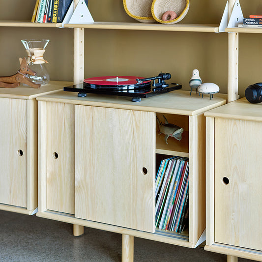 Gus* Modern BRANCH Blonde Ash with White large cabinet