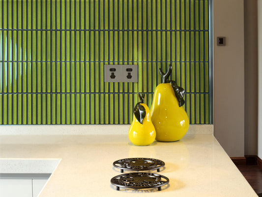 CONCAVE Matcha mosaic glossy wall tile
