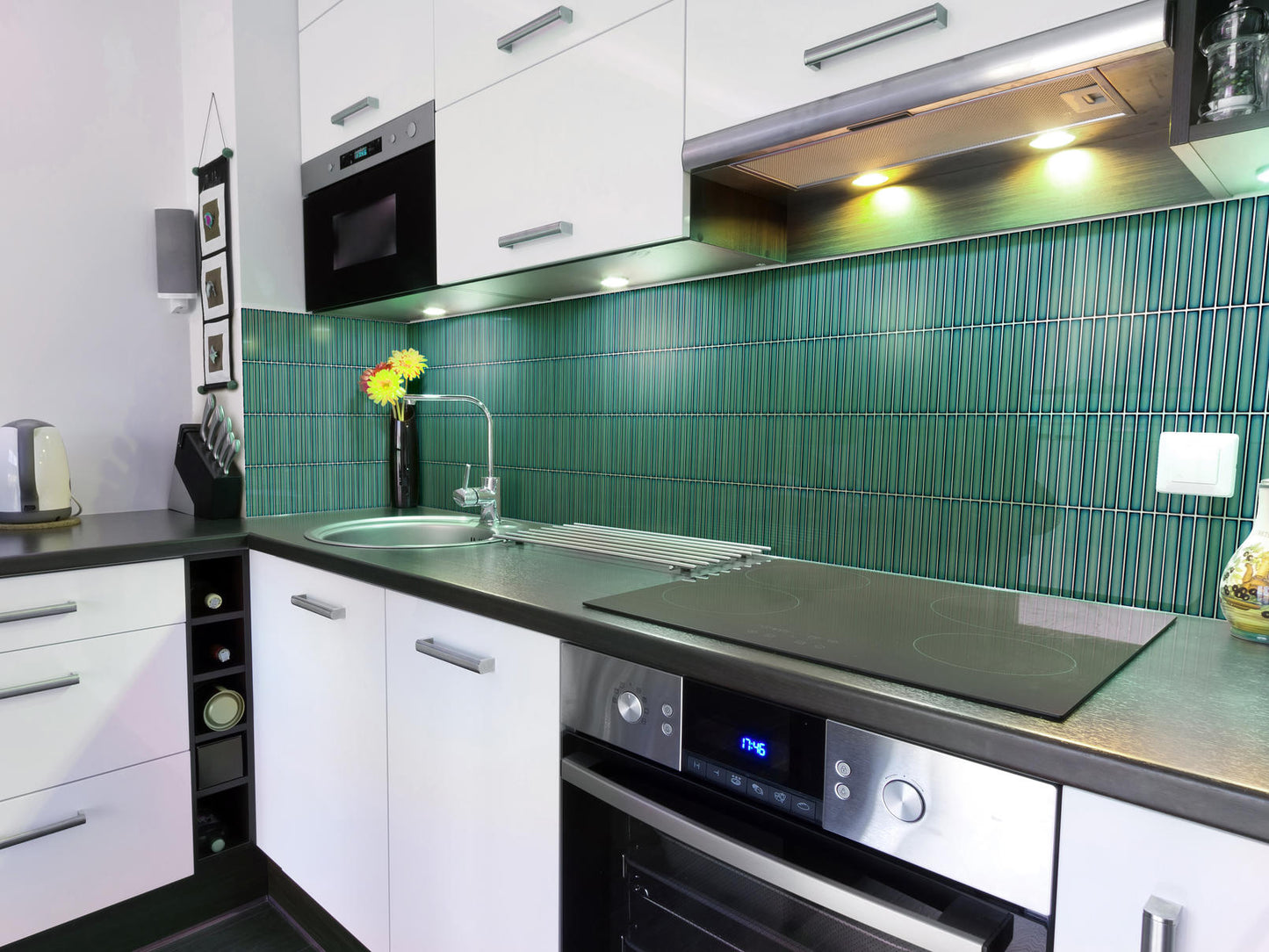 CONCAVE Pottery White mosaic glossy wall tile