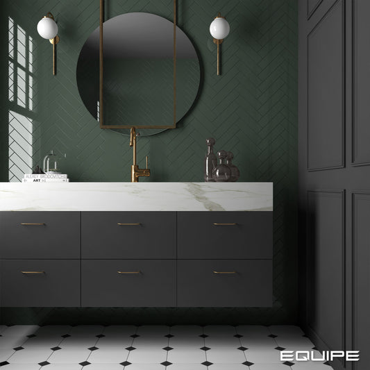 COSTA NOVA Laurel Green 2 x 8 glossy wall tile