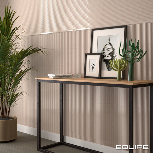 COSTA NOVA ONDA Beige Pale 2 x 8 glossy wall tile