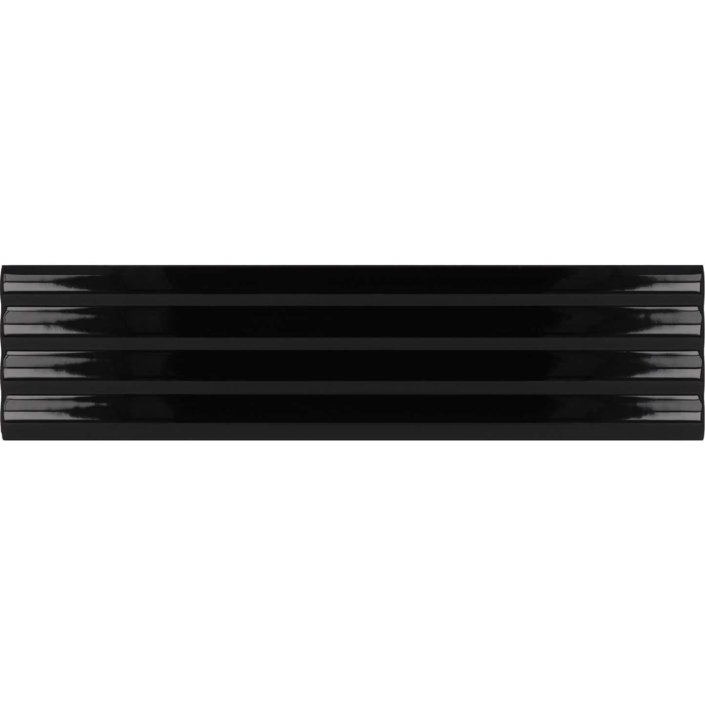 COSTA NOVA ONDA Black 2 x 8 glossy wall tile
