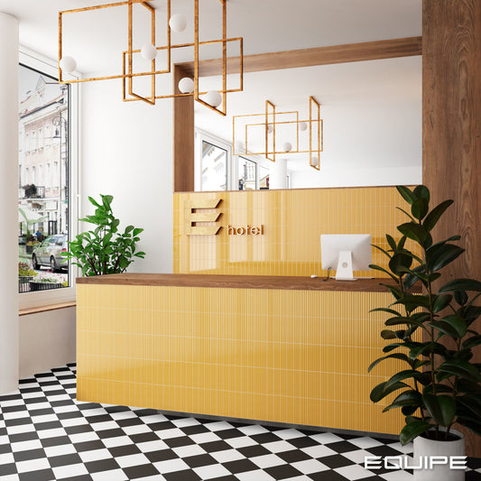 COSTA NOVA ONDA Yellow 2 x 8 glossy wall tile