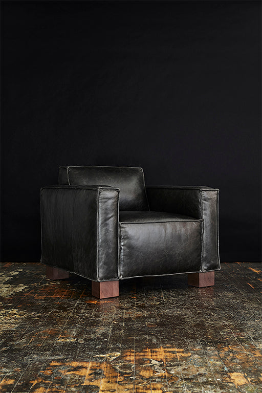 Gus* Modern CABOT Saddle Brown Leather chair