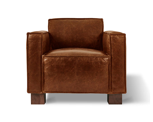 Gus* Modern CABOT Saddle Brown Leather chair