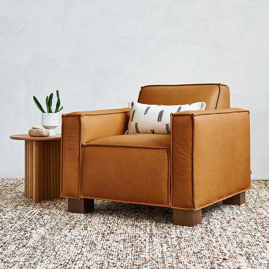 Gus* Modern CABOT Tucson Sienna leather chair