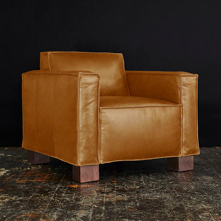 Gus* Modern CABOT Tucson Sienna leather chair