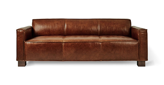 Gus* Modern CABOT Saddle Brown Leather sofa