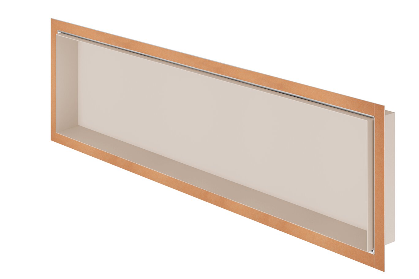 Schluter® DESIGN-NICHE Ivory 12 x 48 aluminum shower niche