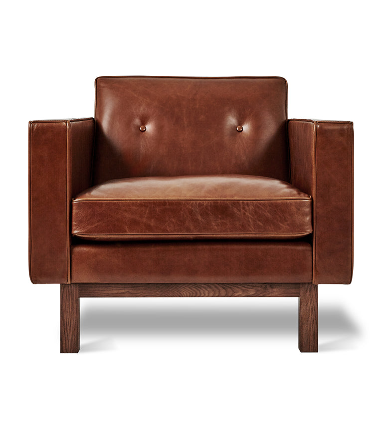 Gus* Modern EMBASSY Saddle Brown Leather chair