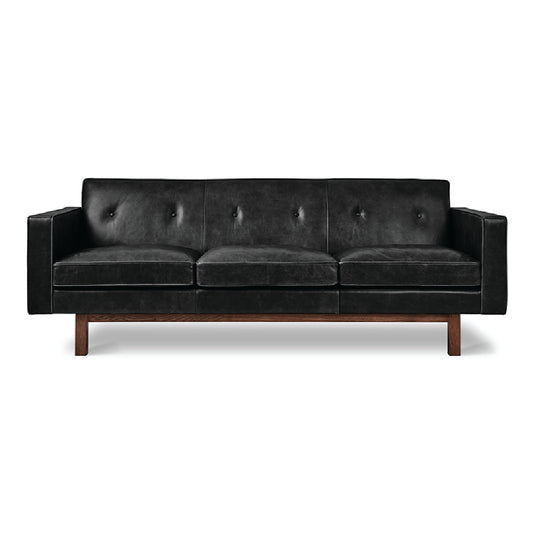 Gus* Modern EMBASSY Saddle Black Leather sofa
