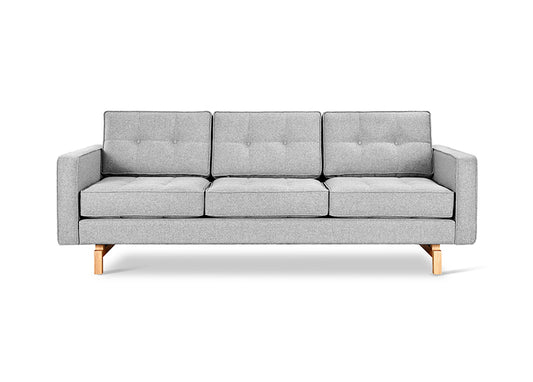 Gus* Modern JANE 2 Bayview Silver sofa with Natural Ash base