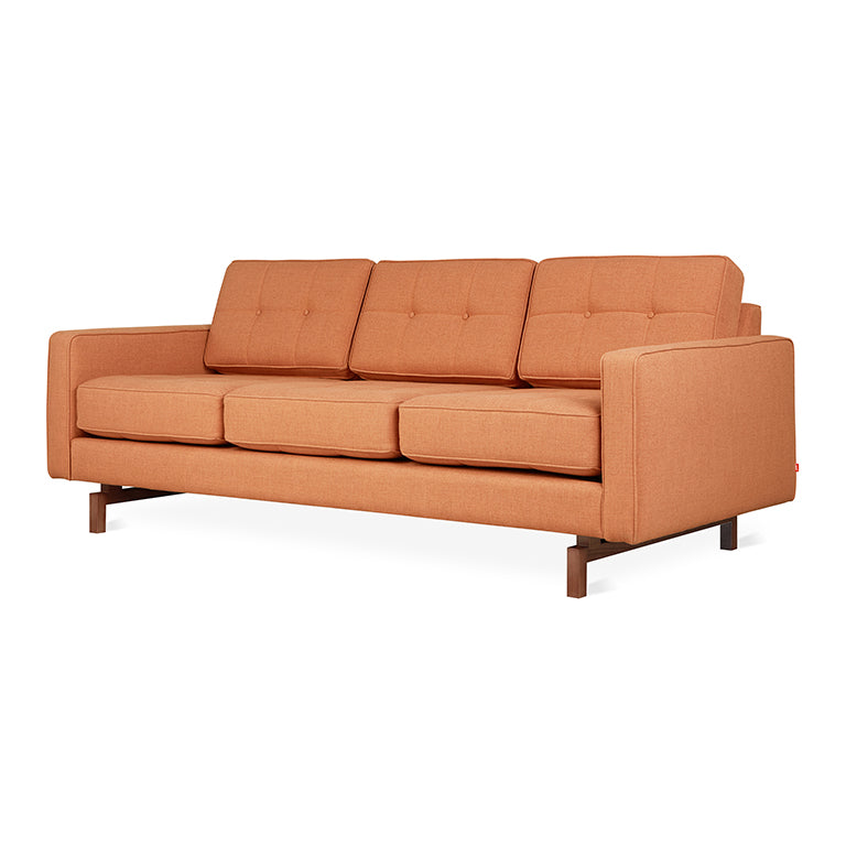 Gus* Modern JANE 2 Caledon Sedona sofa with Walnut base