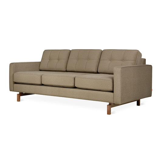 Gus* Modern JANE 2 Merino Mocha sofa with Walnut base