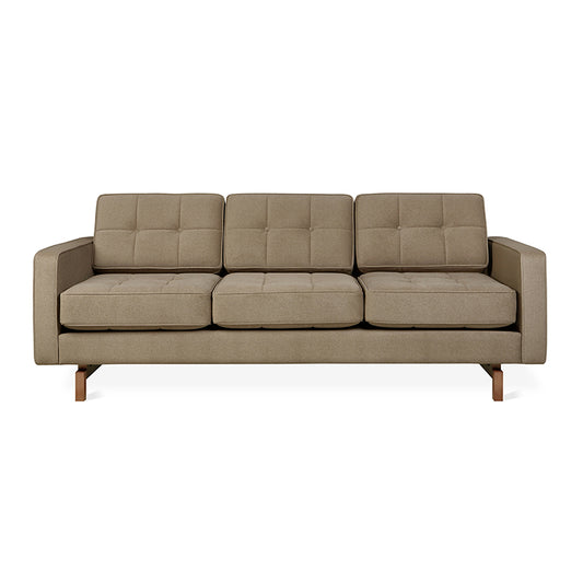 Gus* Modern JANE 2 Merino Mocha sofa with Walnut base