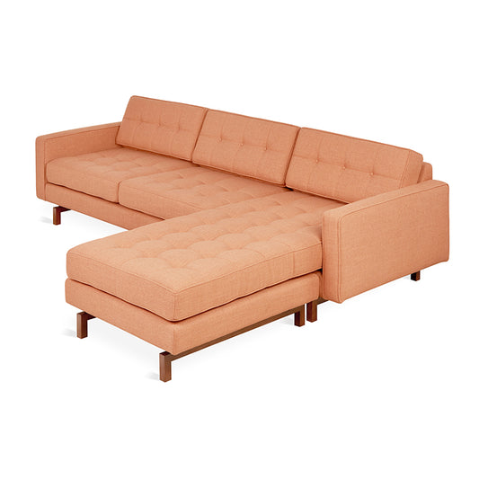 Gus* Modern JANE 2 Caledon Sedona bi-sectional with Walnut base