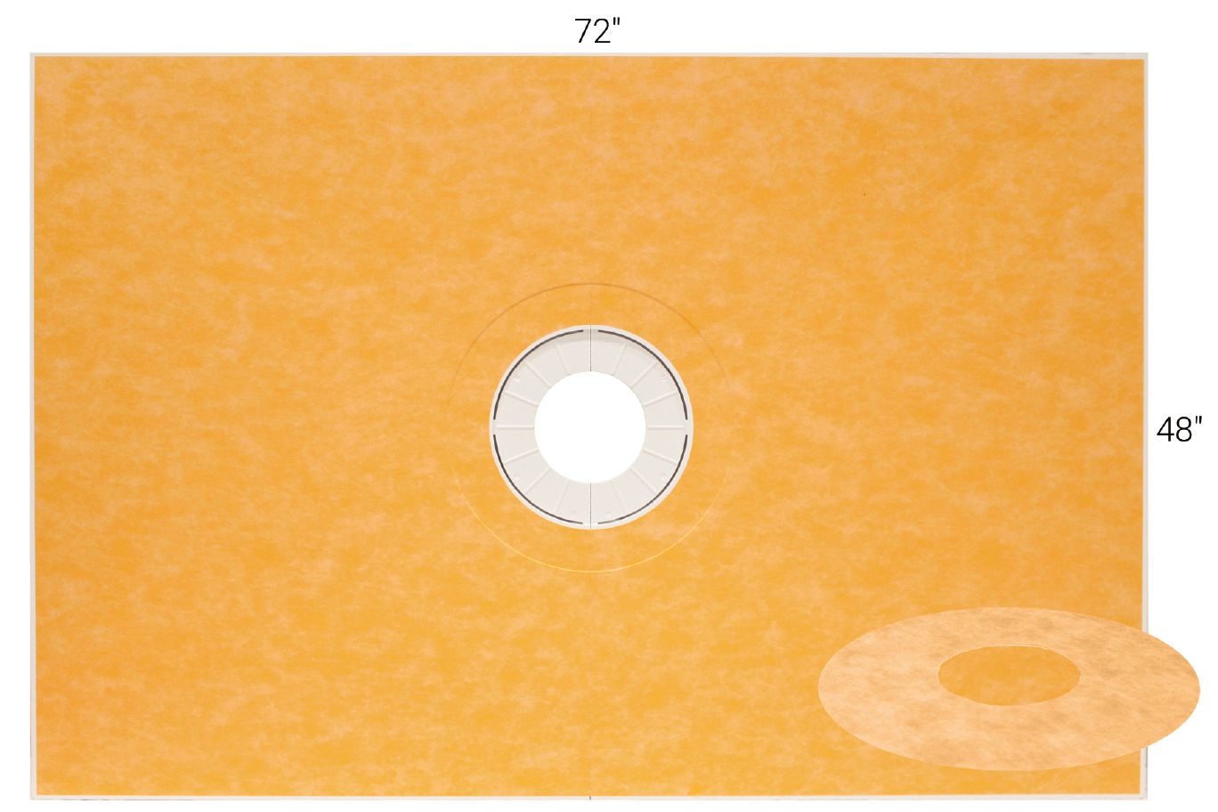 Schluter® KERDI-SHOWER 48 x 72 shower tray with center drain