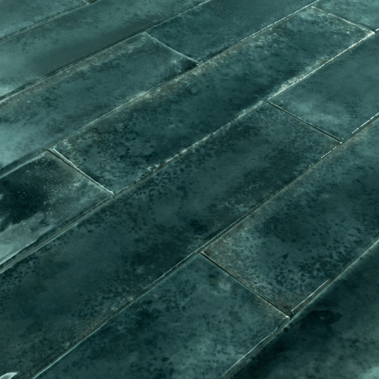 BREAKWATER Lagoon 2 x 9 glossy wall tile