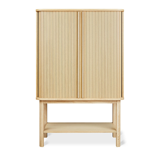 Gus* Modern LEDGER vintage oak tall cabinet