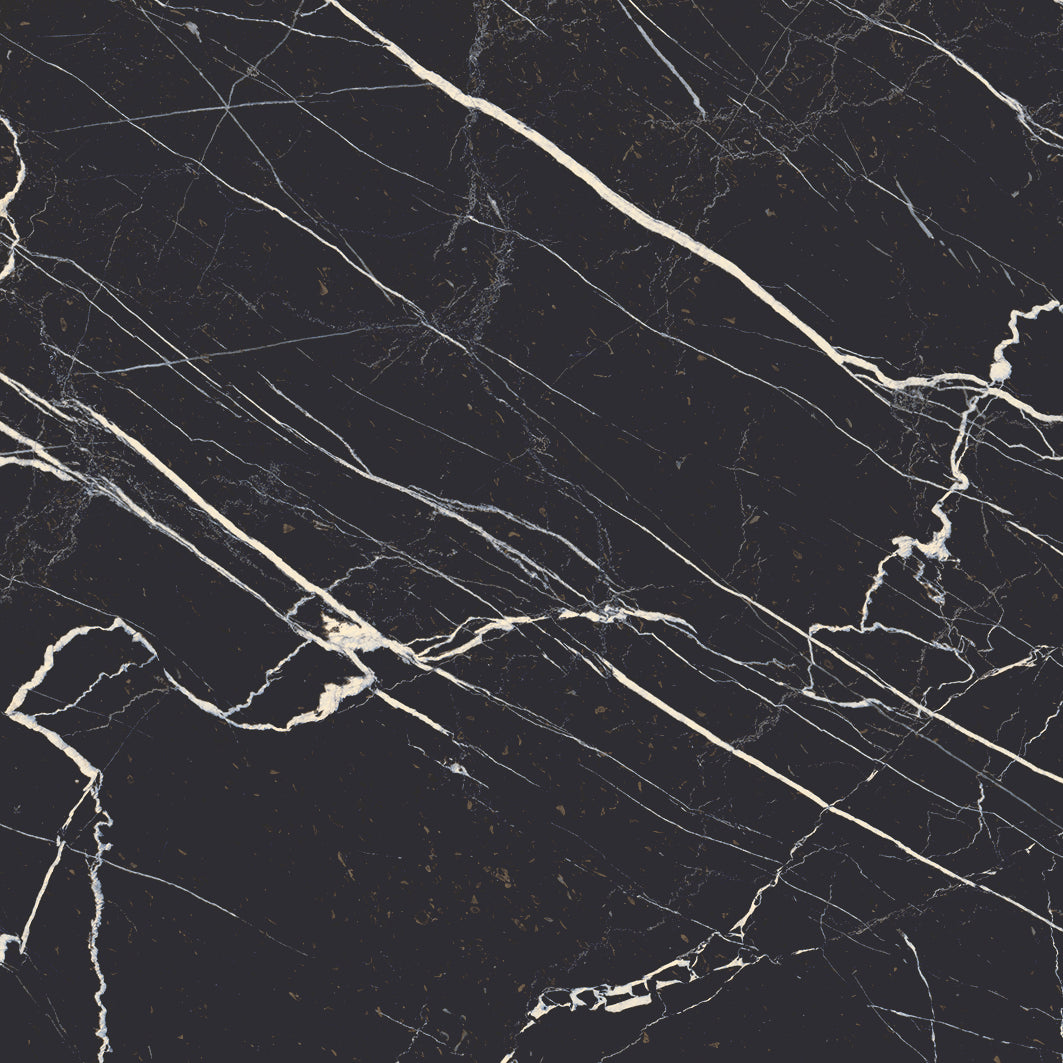 MAJESTIC Nero Bilbao 12 x 12 marble style matte wall / floor tile