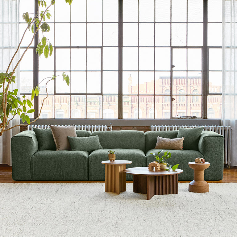 Gus* Modern NEST Morris Scoria modular 3pc sofa