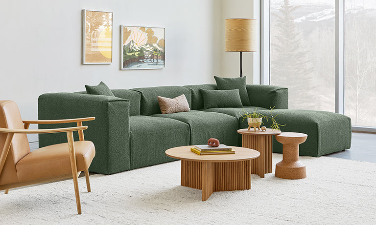Gus* Modern NEST Morris Bone modular 4pc sectional