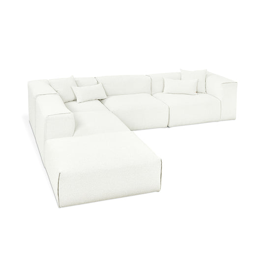 Gus* Modern NEST Morris Bone left facing modular 5pc sectional