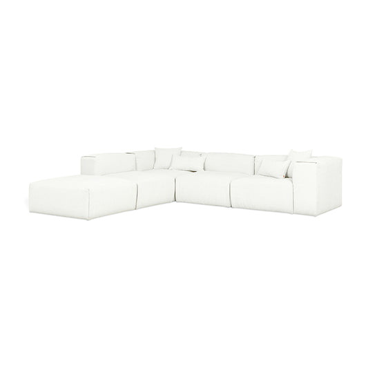 Gus* Modern NEST Morris Bone left facing modular 5pc sectional