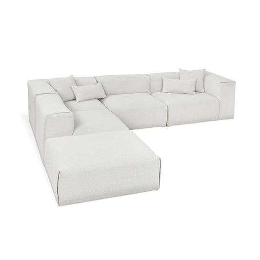Gus* Modern NEST Morris Fog left facing modular 5pc sectional